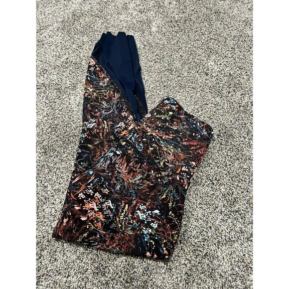 Lululemon Wunder Under HR Crop 23" *Updated Scallop Foliage Overlay Multi Size 2 - Picture 2 of 5